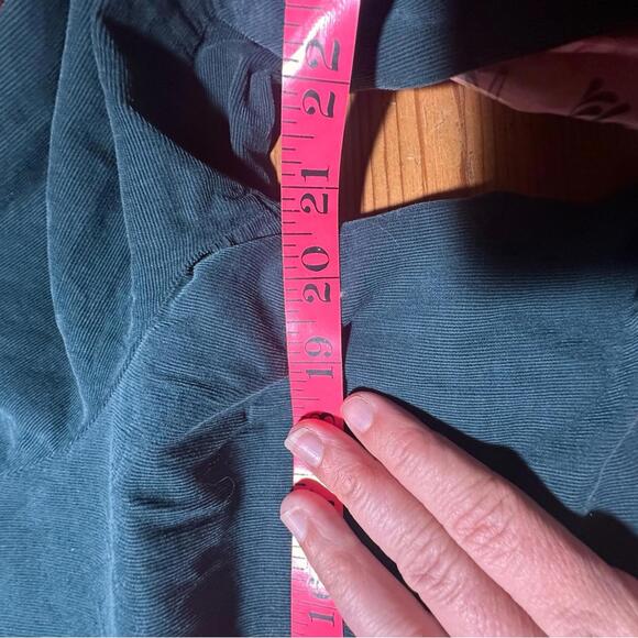 Marine Layer Collette emerald Green button up Boxy Blouse Corduroy sz L - Picture 8 of 9